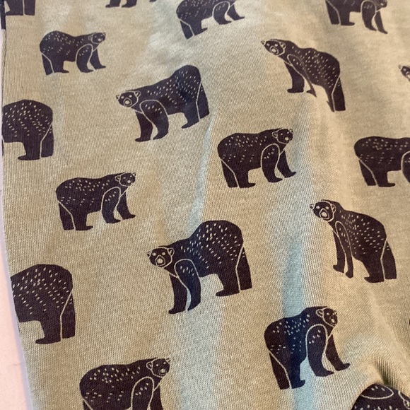 Parade Organic Cotton Black Bears Long Sleeve Infant Onesie 3M NWT 💚🖤 - Picture 7 of 8